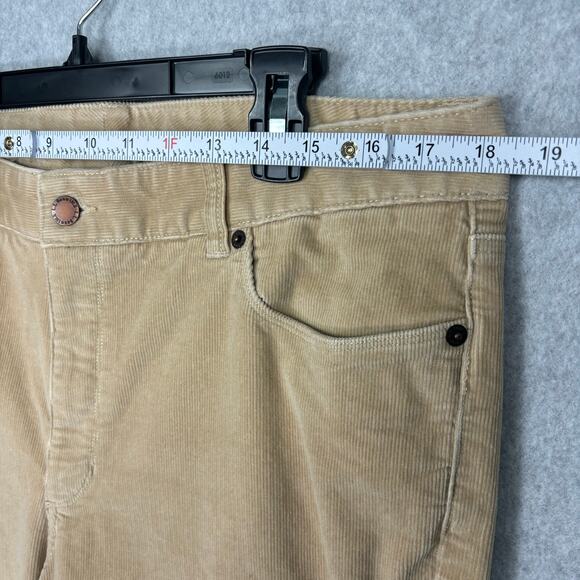 LL Bean Corduroy Pant Size 16 Tan Favorite Fit Stretch Academia Neutral Heritage - Picture 5 of 13